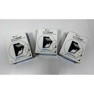 New 3 Pack Boundery LumiGuard Solar Powered LED Wall Motion  Lights